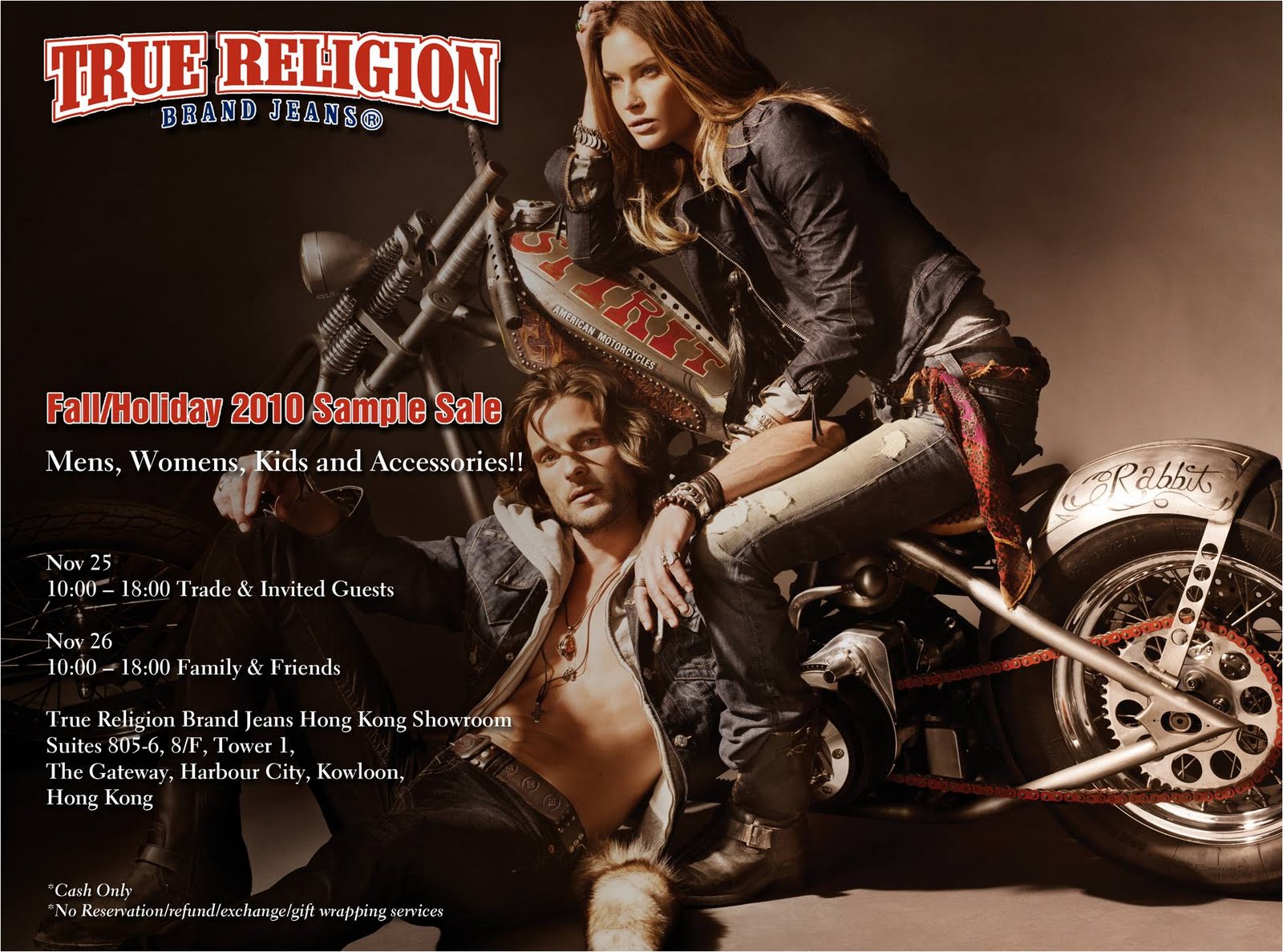 true religion sample sale