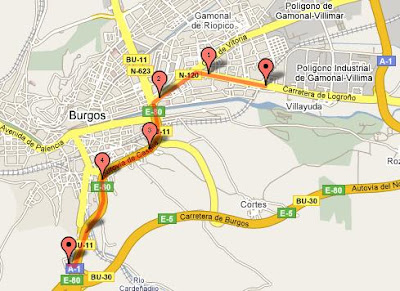 Cortesía de Google Maps Pedometer