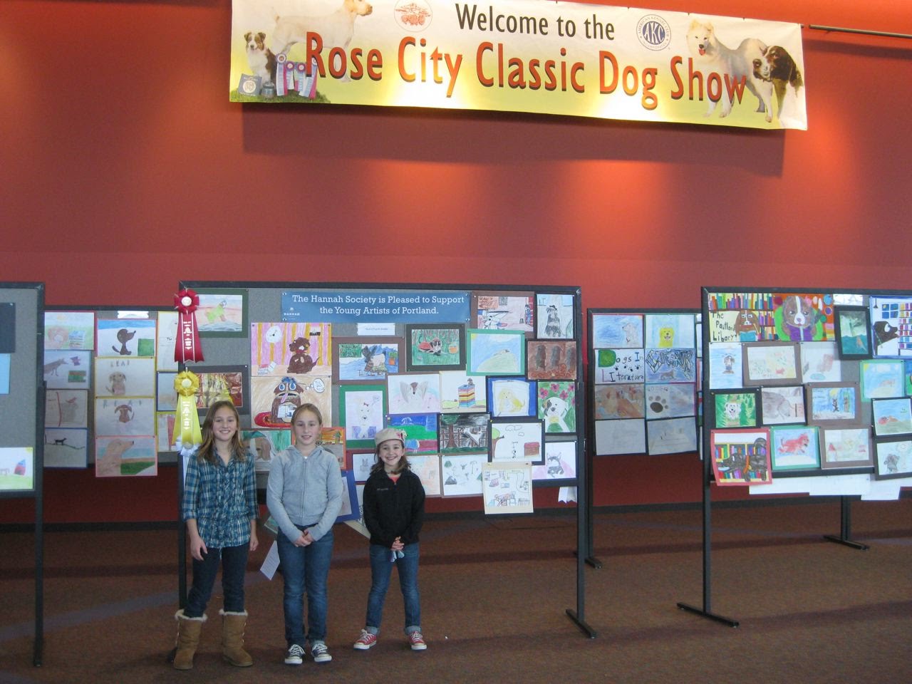 Art Class St. Joe's Winning Artists Shown at the Rose City Dog Show!