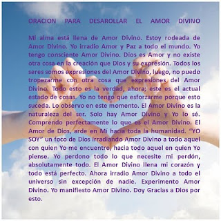 Caminando por la Vida: ORACIÓN PARA DESARROLLAR EL AMOR DIVINO