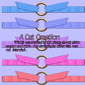 Ribbed Ring Ribbons red to blue