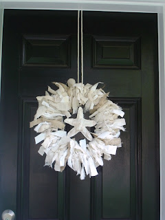 rag wreath tutorial via burlap+blue