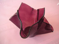 Fused glass Purple vase or candle holder