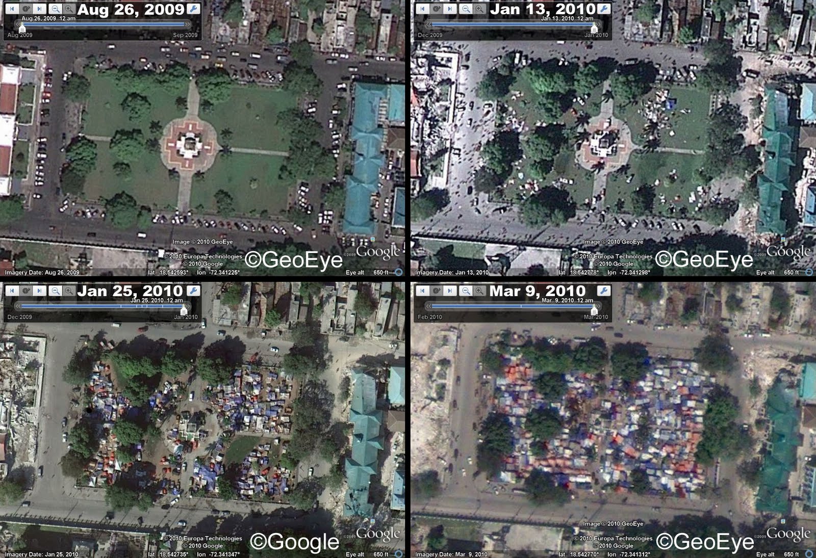 GEMTICE Mise à jour de l'imagerie satelittalede Google Earth ( Haïti