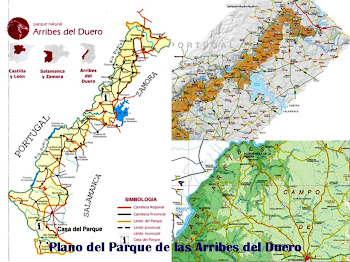 Plano del Parque Natural de Las Arribes del Duero