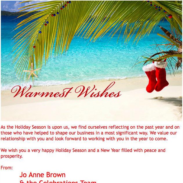 Celebrations We wish you a very happy Holiday Season