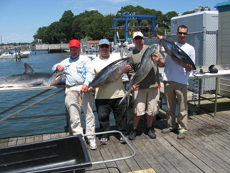 Andreas' Toy Charters NJ Fishing Charter Reports Hudson Canyon Tuna, Mako, Mahi Split Charter