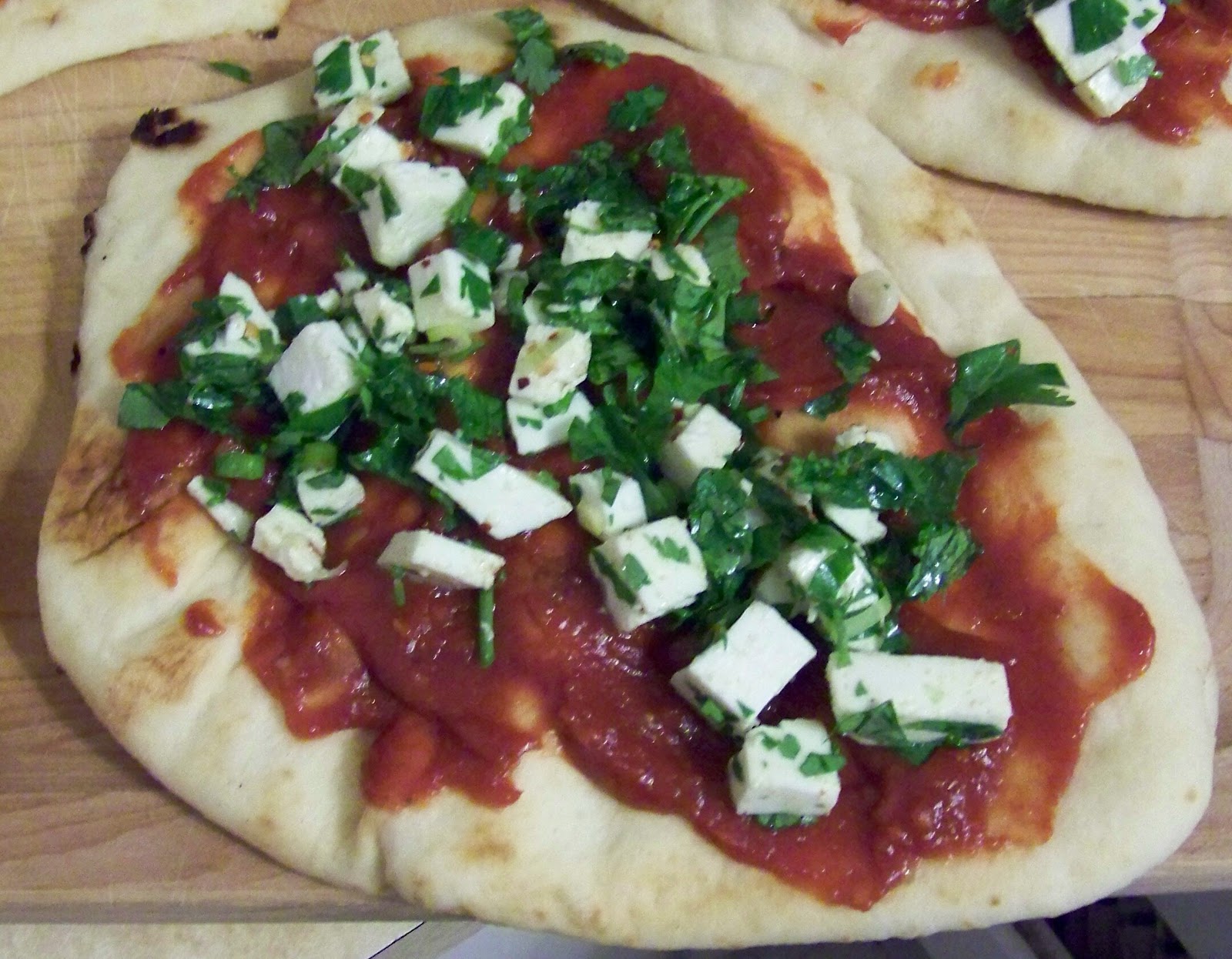 Costco Cuisine Mango Chutney, Prosciutto and Naan Bread "Pizza"From