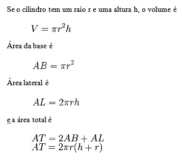 Resultado de imagem para cilindro formulas