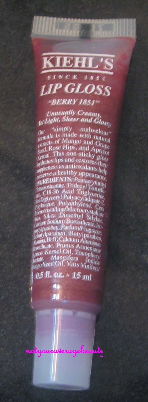 notyourAveragebeauty Kiehl's "Berry 1851" Lip Gloss