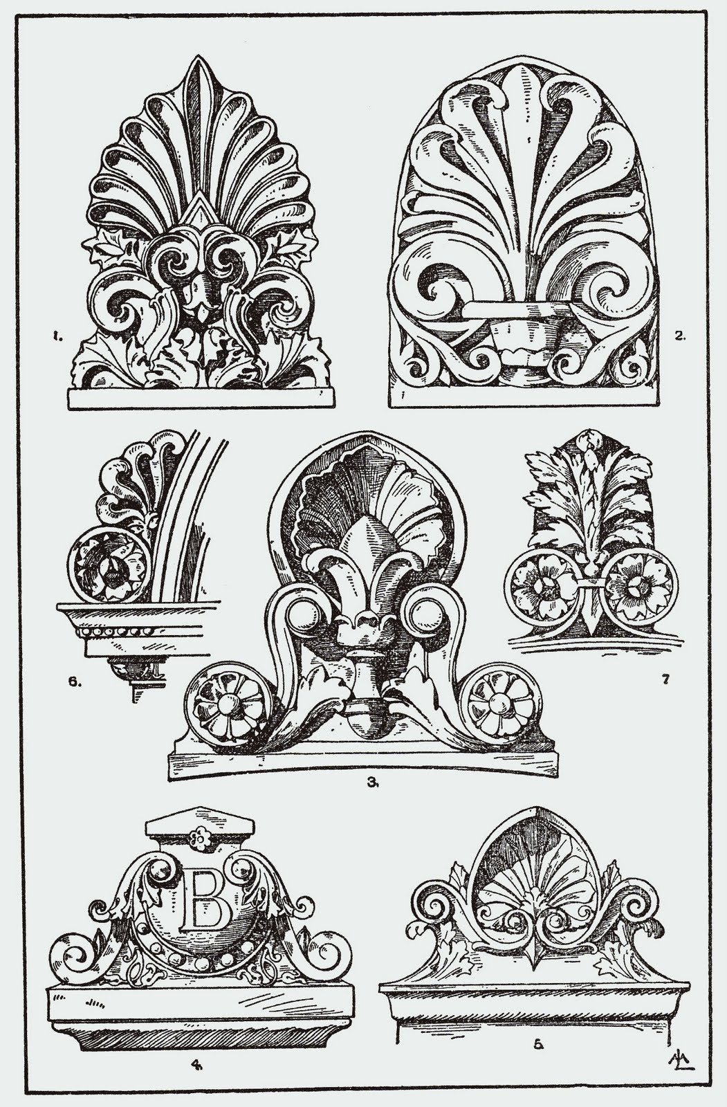 Vintage Ephemera: ornamental designs 1 - 1898