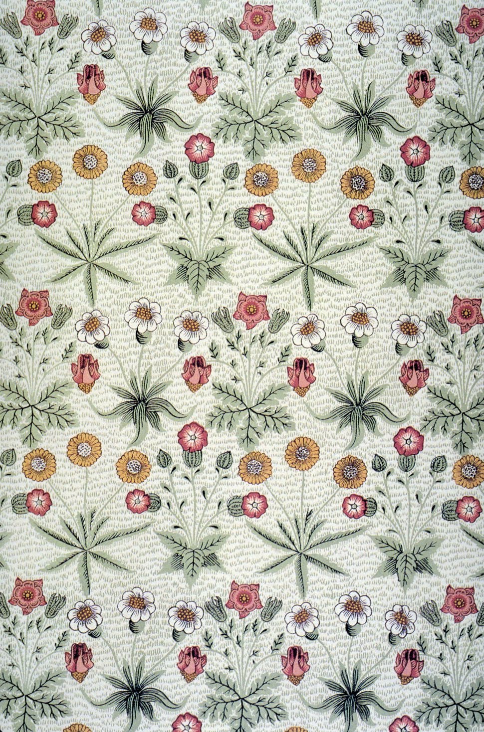 Vintage Ephemera: Daisy wallpaper designed by William Morris, 1864