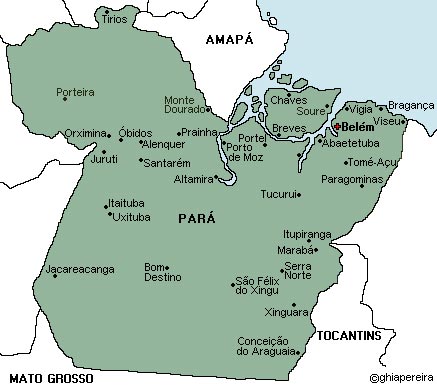 Playas de Brasil: Mapas del estado de Pará (Brasil)