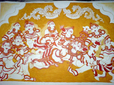 Celebrations Decor - An Indian Decor blog: Making of a Kerala Mural