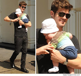 Robin Thicke and brand new baby Julien