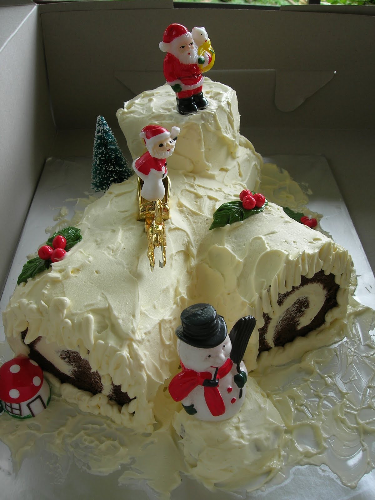A White Christmas Yule Log Cake Foodelicious! A White Christmas Yule Log Cake Foodelicious!