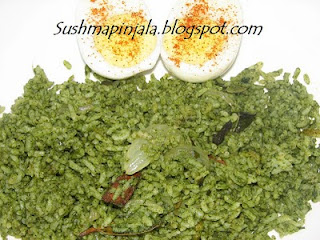 Palak/palakura/Spinach rice