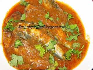 Fish in tamrind sauce/ Chepala pulusu