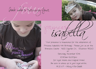 A glimpse of Misty's Portraits: Birthday Invitation Example