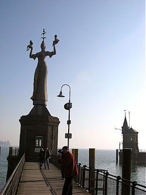 Imperia and the entrance to Konstanz Hafen