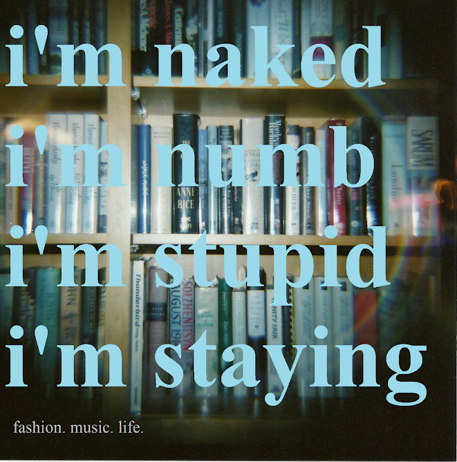 I'm naked, I'm numb