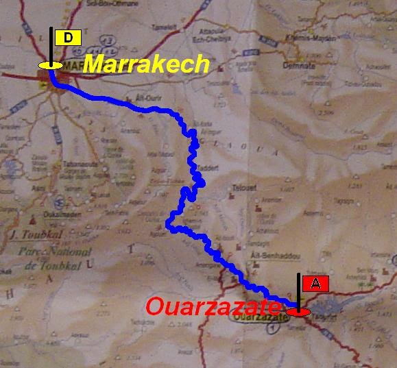 Vacances au Maroc Marrakech Ouarzazate (198 km)