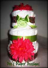 3 tier Pretty Paisley diaper cake $30