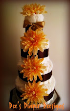 4 tier Fall In Love diaper cake - $40