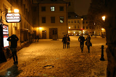 Prague Street in Winter