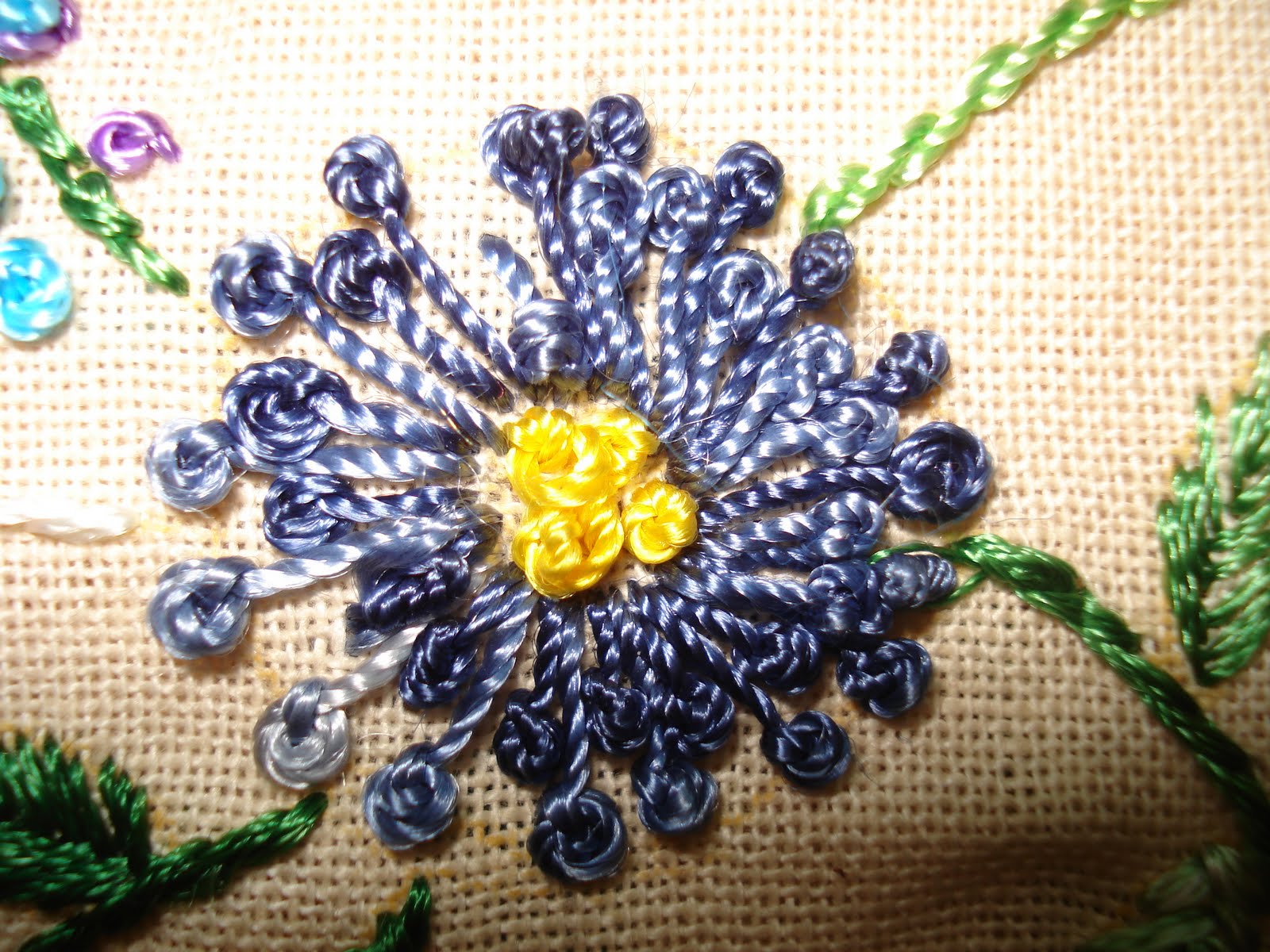 umacheenu Bouquet of Flowers with Brazilian Embroidery