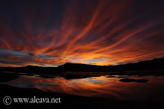 Foto del Avance del atardecer sobre la costa de Península Valdés en la Patagonia Argentina