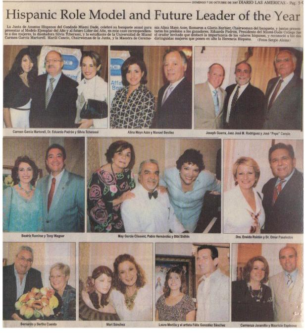 2007 Award Reception Dinner guests