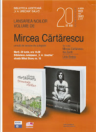 Afisul lansarii noilor volume de Mircea Cartarescu, "Frumoasele straine" si "Nimic"