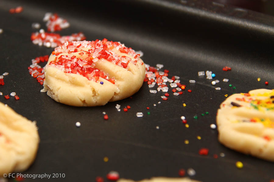 Butter Cookies with Sprinkles on top