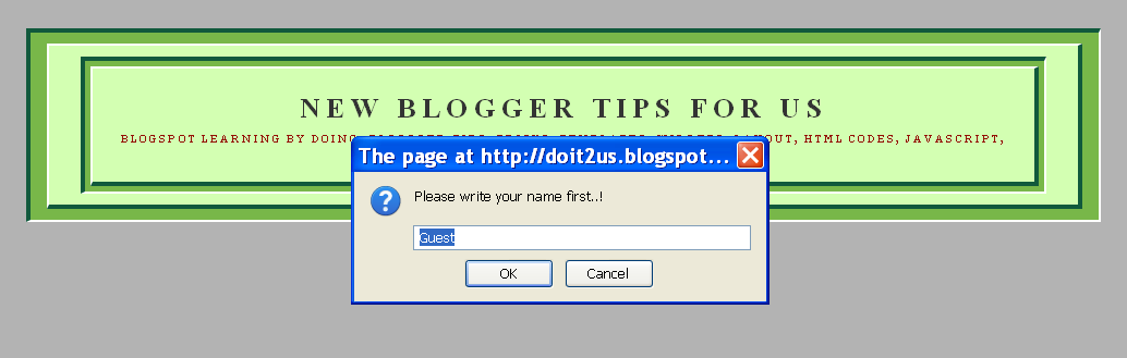 JavaScript - Small Tips II (How To Make An Alert Message Pop Up Box ...