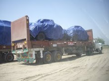 US ARMY HUMVEES BEING TRANSPORTED FROM KARACHI PORT TO AFGHANISTAN BY US IN APRIL 2009
