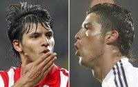 Cristiano Ronaldo y Higuaín vs Forlán y Agüero