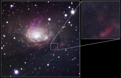 La galaxia Circinus y la zona donde luego se detectara la Supernova 1996cr