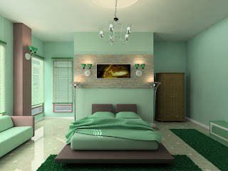 modern bedroom design ideas with green style