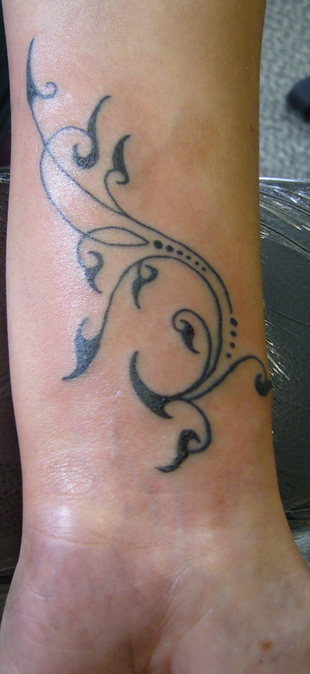 Tattoos Design on Wrist Tribal Tattoo 