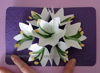 seven flower pop up card