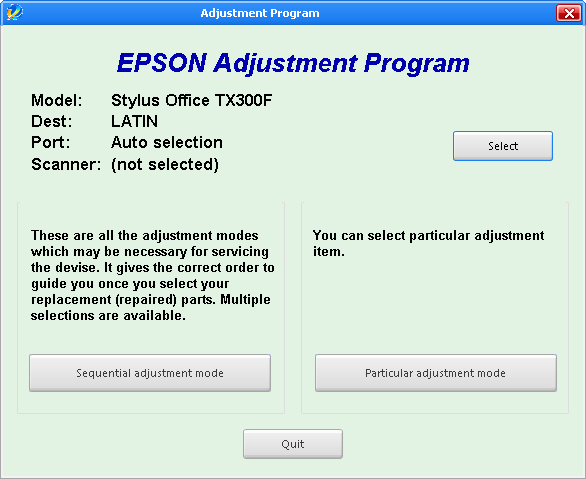 Adjustment program
