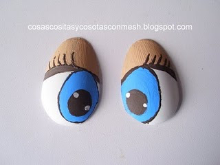 Como hacer ojos para muñecos y muñecas con cucharillas de plástico Ojin