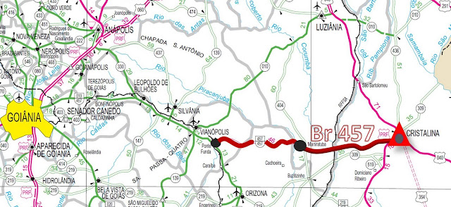 A BR 457 em Goiás pode ficar pronta em pouco tempo