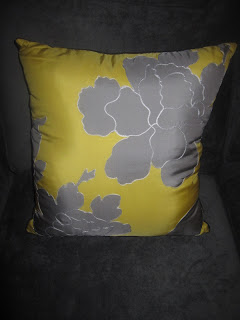 Grey and Yellow Decorative Throw Pillow