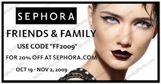 Sephora Friends and family 2009 Discount