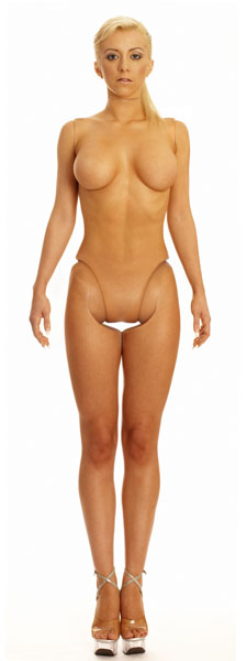 arte mulher boneca plastificada