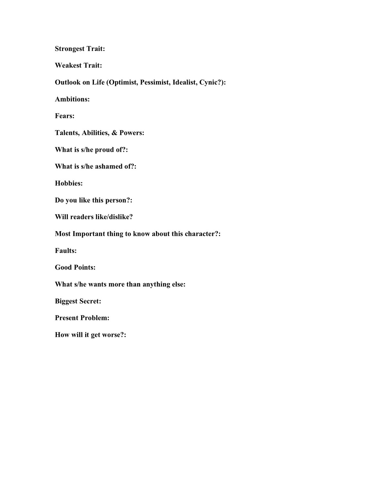 Character Profile Sheet Template Pictures To Pin On Similiar Writing Alfa Img Showing Short Character Profile Template