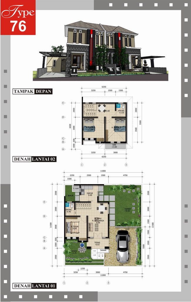 amblogfree: Denah ideal Rumah Minimalis Type 70-100/150