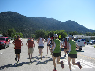 Team Montrail, Team Nike/RVR, Team Salomon, and Team Saab/Salomon Gore-Tex TransRockies Run